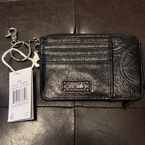 The Sak Black Embossed Leather Wallet